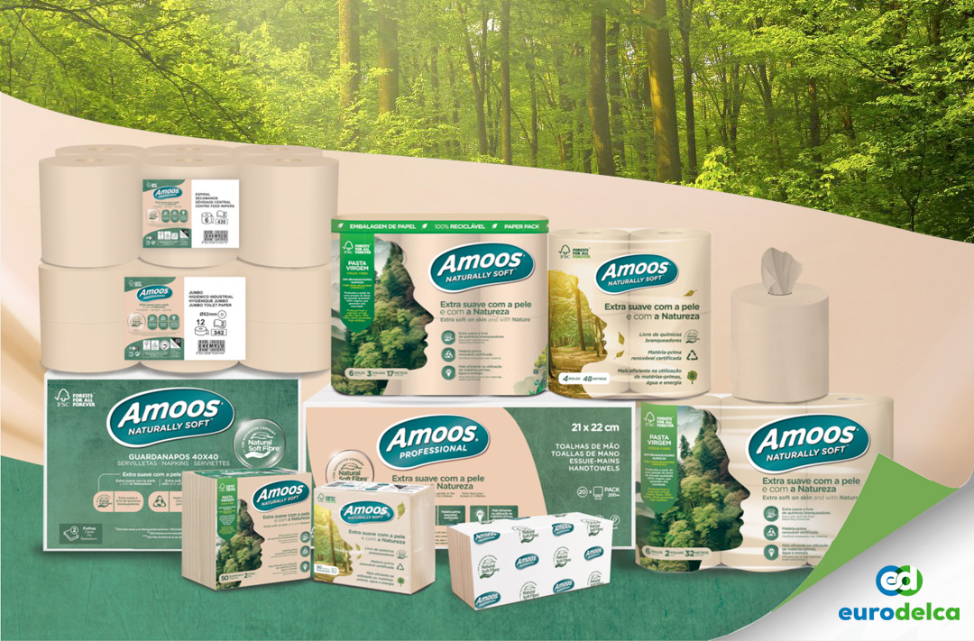 EURODELCA Celulosa sin blanqueantes químicos Amoos Naturally SoftT